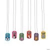 100th Day of School Dog Tag Necklaces - 12 Pc.