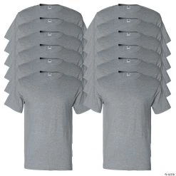 12 Gray Adult's T-Shirts