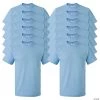 12 Light Blue Adult's T-Shirts