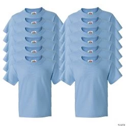 12 Light Blue Youth T-Shirts