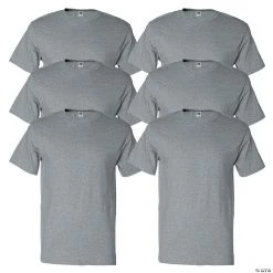 6 Gray Adult's T-Shirts