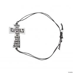 Adjustable Word Cross Bracelets - 12 Pc.
