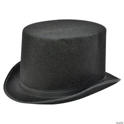 Adult Black Felt Top Hat