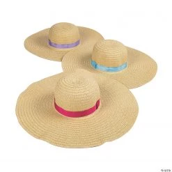 Adult’s Floppy Sun Hats - 6 Pc.