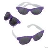 Adult’s Purple & White Two-Tone Sunglasses - 12 Pc.