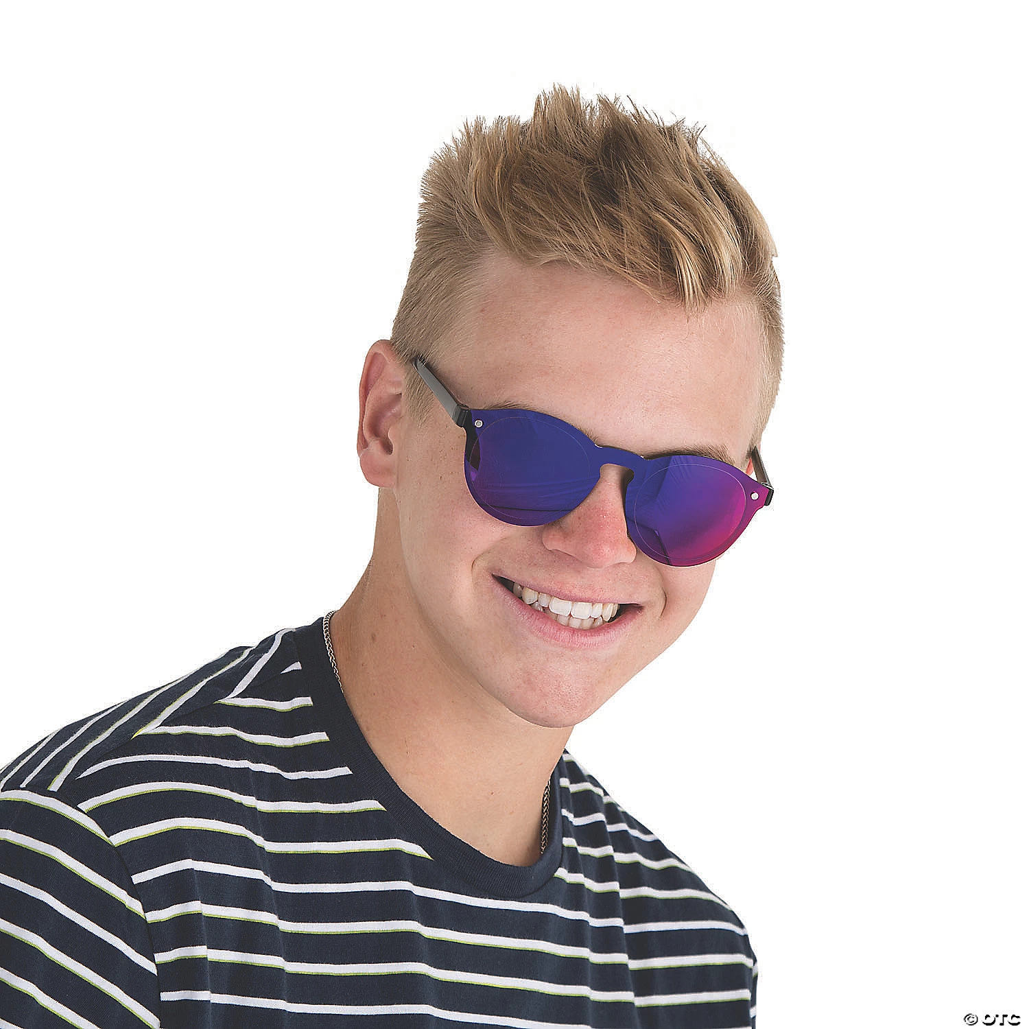 Adult's Round Mirrored Sunglasses - 6 Pc. 2 Adult's Round Mirrored Sunglasses - 6 Pc. - Image 2