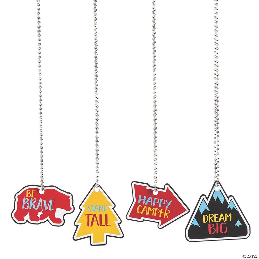 Adventure Dog Tag Necklaces - 12 Pc. 1 Adventure Dog Tag Necklaces - 12 Pc.