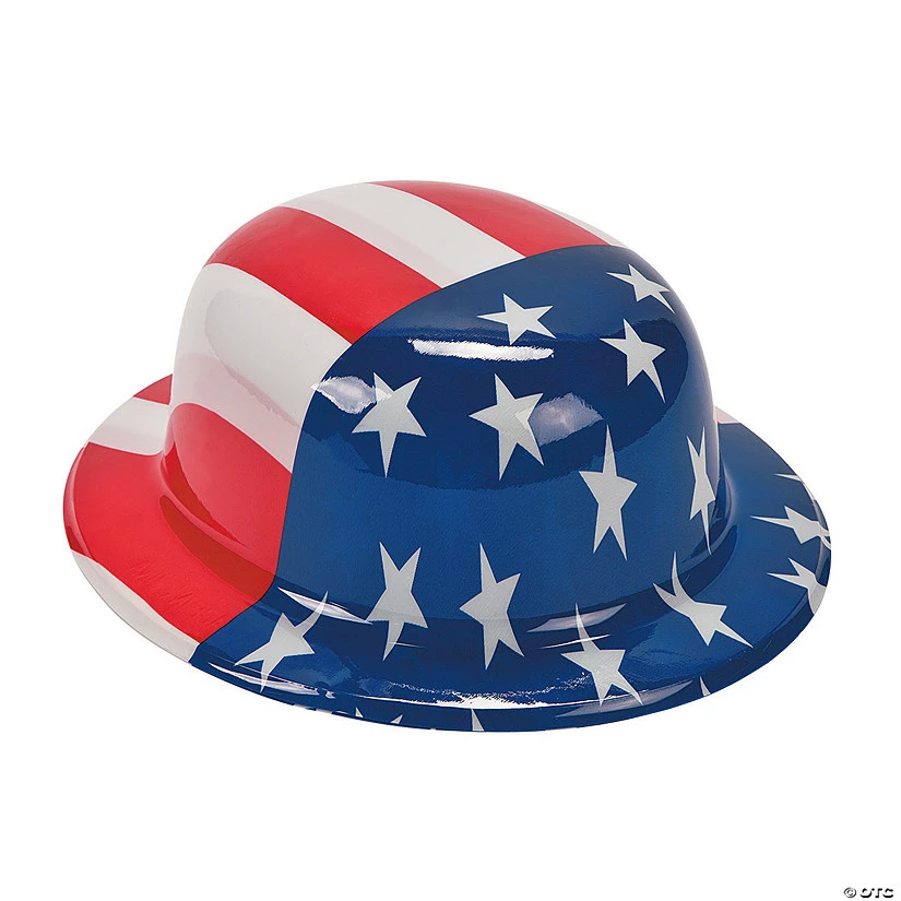 American Flag Derby Hats - 12 Pc. 1 American Flag Derby Hats - 12 Pc.