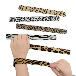 Animal Print Slap Bracelets - 12 Pc.