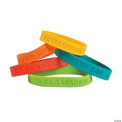 Award Sayings Rubber Bracelets - 24 Pc.