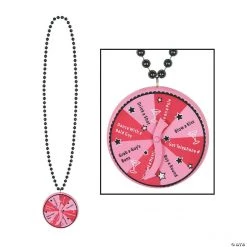 Bachelorette Beaded Necklace with Spinner Medallion