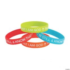 Be Still & Know I Am God Rubber Bracelets - 12 Pc.