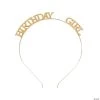 Birthday Girl Gold Headband