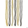 Black & Gold Bead Necklaces - 48 Pc.