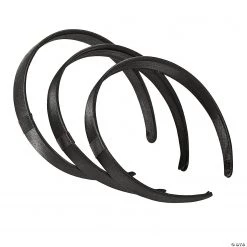 Black Fabric Headbands - 6 Pc.