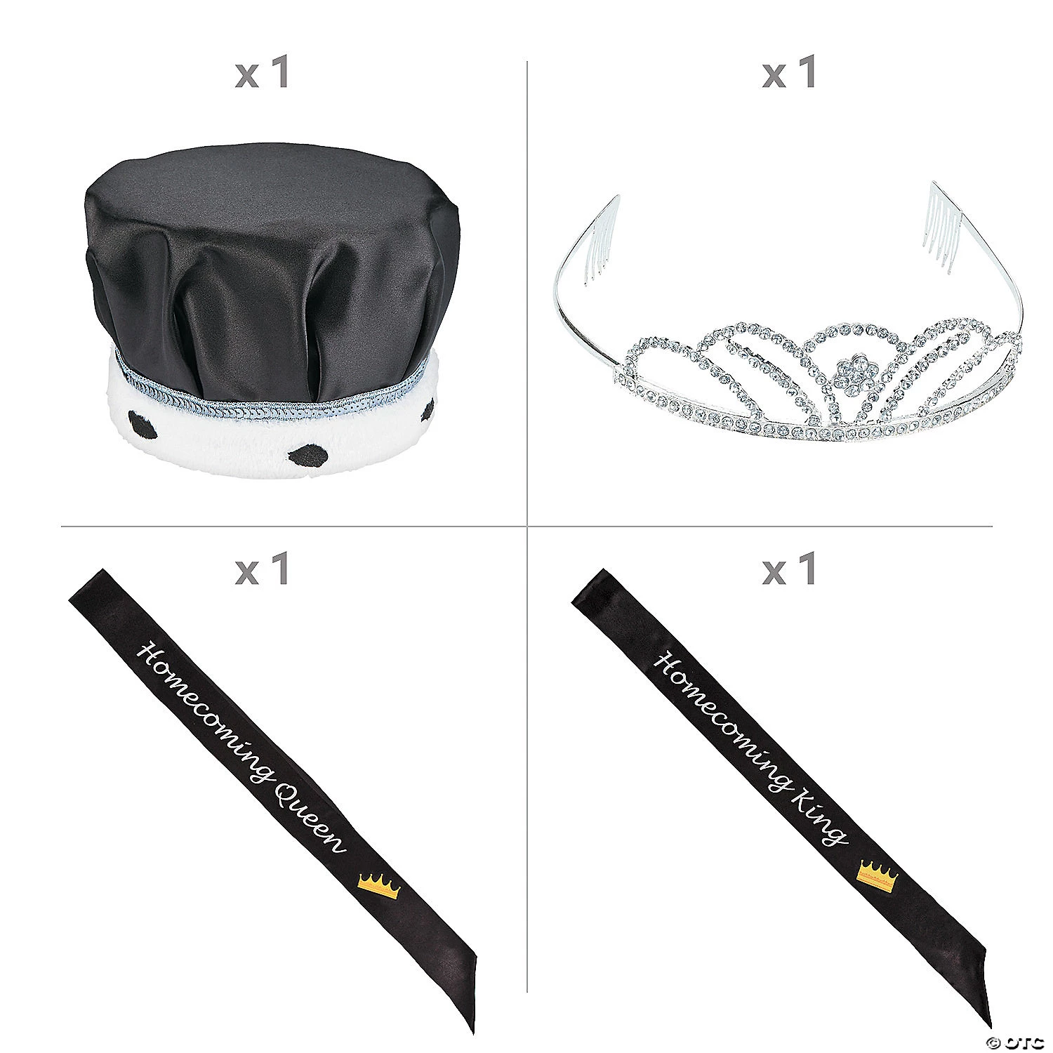 Black - Homecoming Royalty Kit - 4 Pc. 2 Black - Homecoming Royalty Kit - 4 Pc. - Image 2