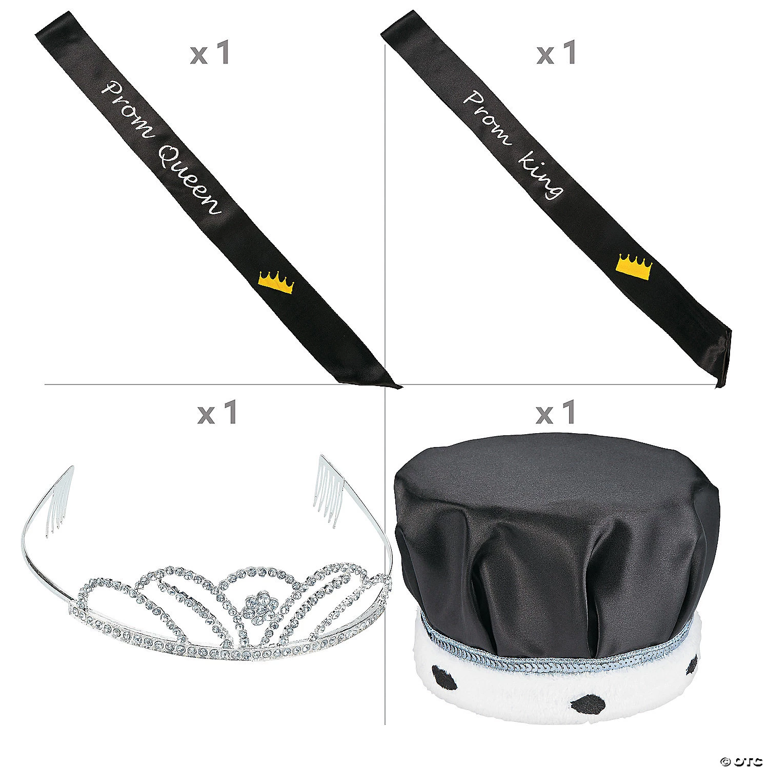 Black - Prom Royalty Kit - 4 Pc. 2 Black - Prom Royalty Kit - 4 Pc. - Image 2