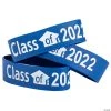 Blue Class of 2022 Big Band Bracelets - 12 Pc.