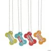 Bone-Shaped Dog Tag Necklaces - 12 Pc.