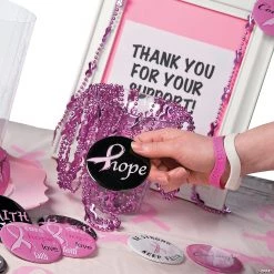 Breast Cancer Awareness Buttons - 24 Pc. -Apparel & Accessories Sales breast cancer awareness buttons 24 pc 24 2363 a03