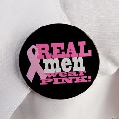 Breast Cancer Awareness Buttons For Men - 24 Pc. -Apparel & Accessories Sales breast cancer awareness buttons for men 24 pc 24 2328 a01
