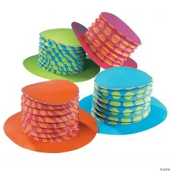 Bright Accordion Top Hats - 12 Pc.