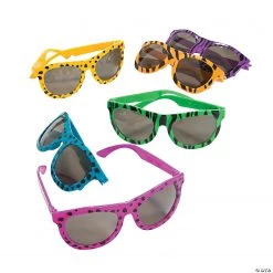 Bright Animal Print Sunglasses- 12 Pc.