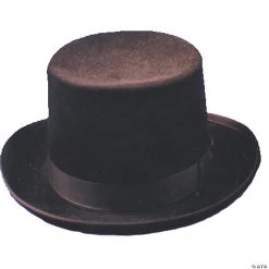 Brown Felt Top Hat - Large