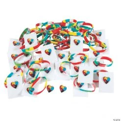 Bulk Autism Awareness Bracelets & Pins - 96 Pc.