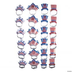 Bulk Patriotic Cardstock Headbands