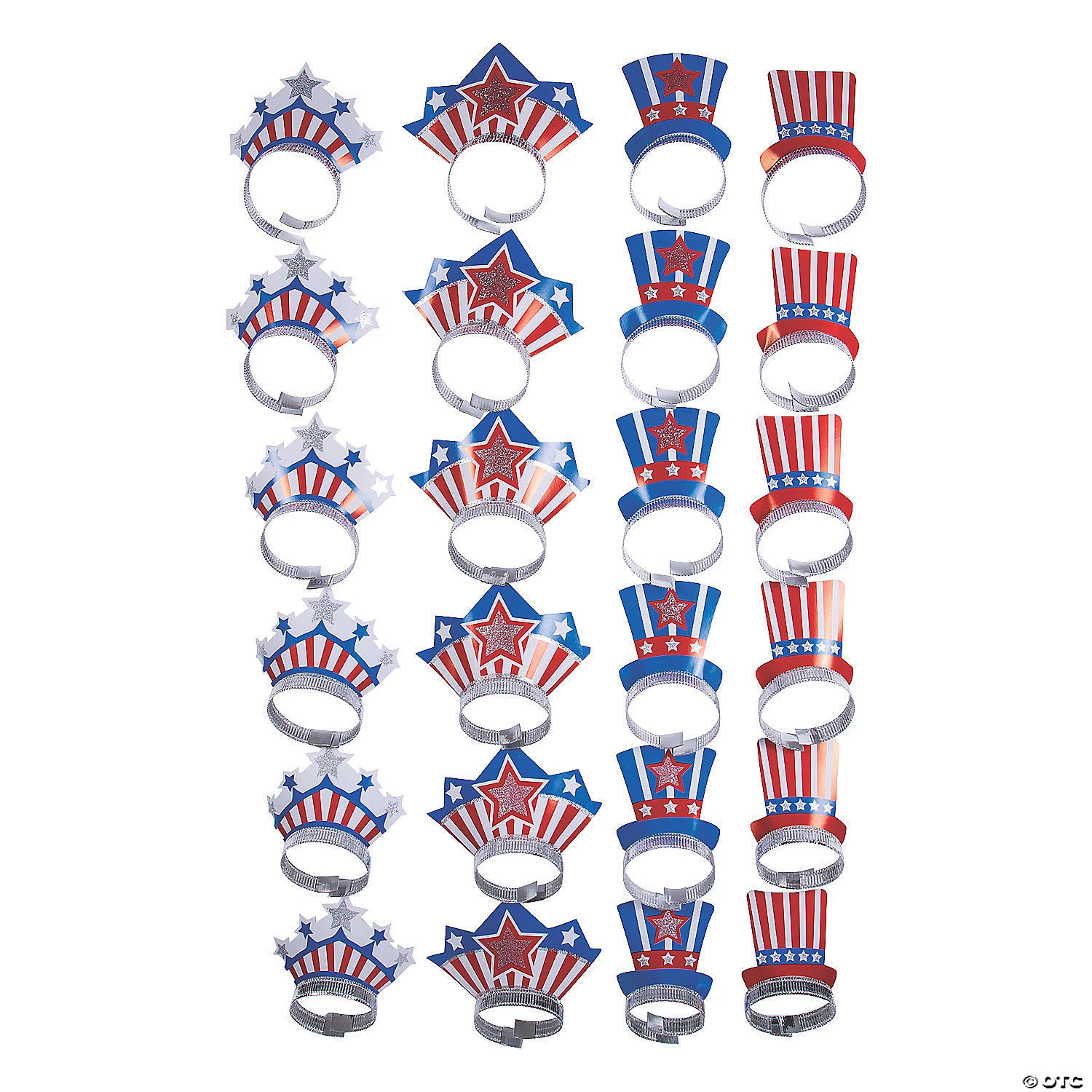 Bulk Patriotic Cardstock Headbands 1 Bulk Patriotic Cardstock Headbands