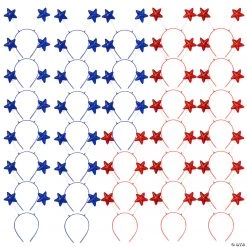 Bulk Patriotic Star Head Boppers Assortment - 120 Pc.