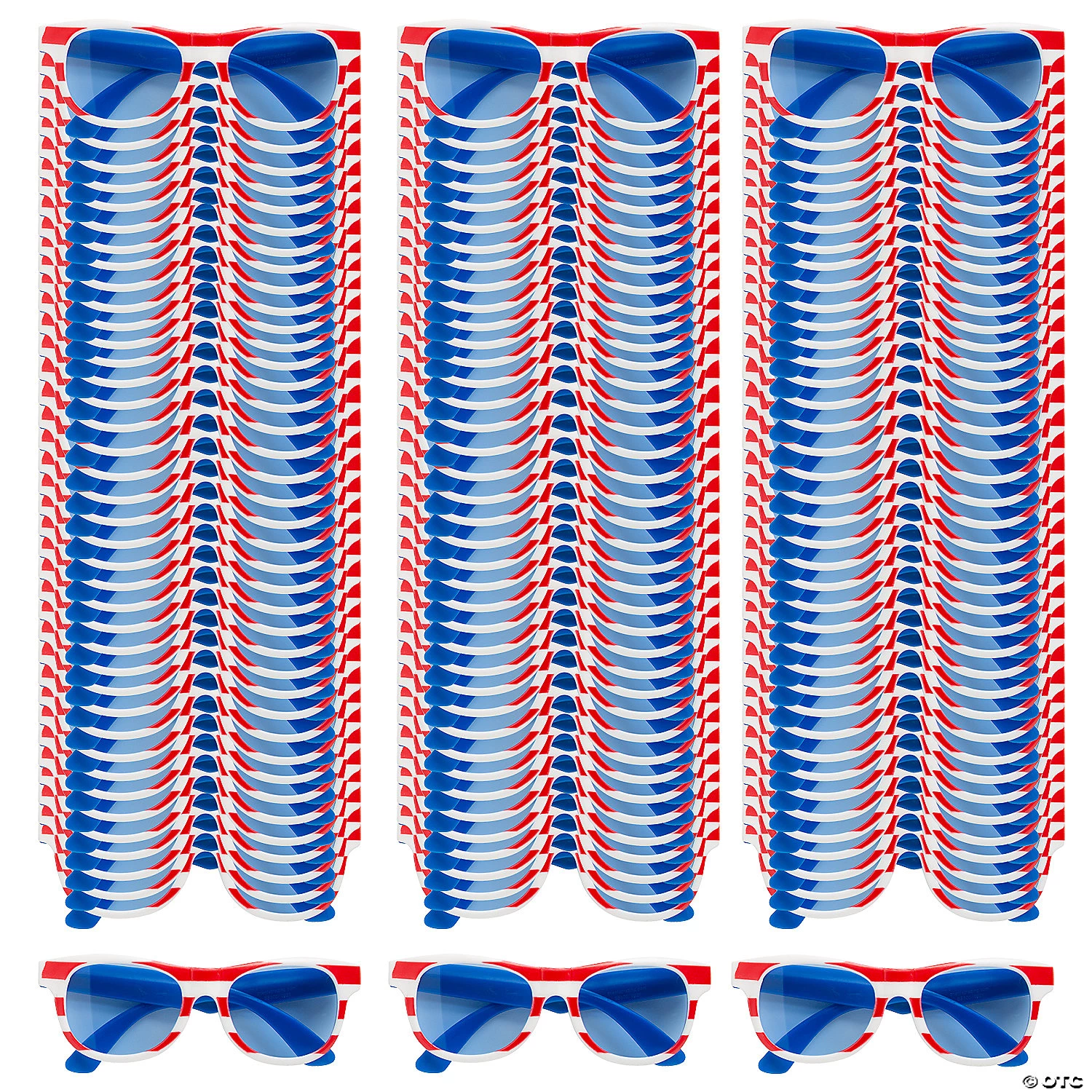 Bulk Patriotic Sunglasses with Blue Lenses - 120 Pc. 1 Bulk Patriotic Sunglasses with Blue Lenses - 120 Pc.