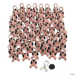 Bulk Pink Ribbon Pins - 72 Pc.