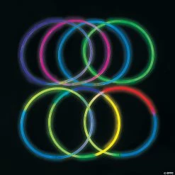 Bulk Tri-Color & Solid Glow Necklace Assortment - 100 Pc.
