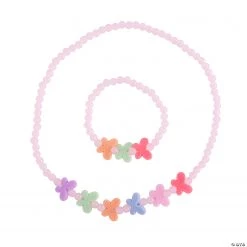 Butterfly Beaded Necklace & Bracelet Sets - 24 Pc.