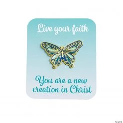 Butterfly Pins with Card - 12 Pc.