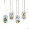 Cactus Dog Tag Necklaces - 12 Pc.