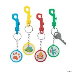 Camp Backpack Clip Keychains - 12 Pc.