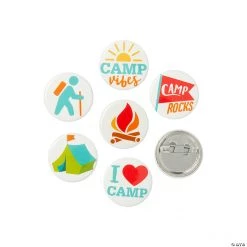 Camp Mini Buttons - 48 Pc.