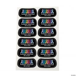 Cancer Awareness Football Face Temporary Tattoos - 6 Pc. -Apparel & Accessories Sales cancer awareness football face temporary tattoos 6 pc 13808782