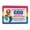 Cancer Awareness Ribbon Faith Pins with Card - 12 Pc.