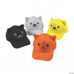 Cat & Dog Ear Baseball Caps - 12 Pc.