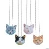 Cat Dog Tag Necklaces - 12 Pc.