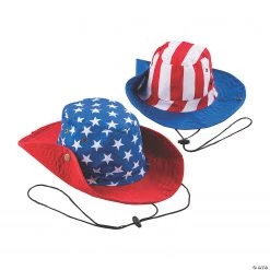 Child’s Patriotic Outback Hats - 12 Pc.