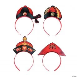 Chinese New Year Hat Headbands - 12 Pc.