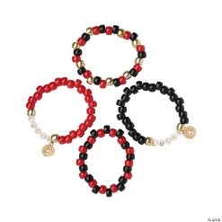 Chinese New Year Lucky Beaded Bracelets - 24 Pc.