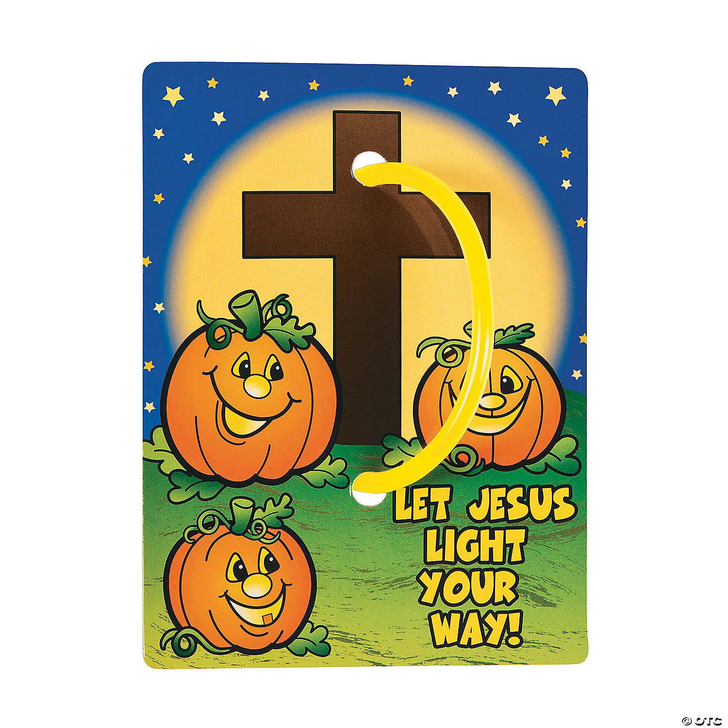 Christian Pumpkin Glow Bracelets with Card - 12 Pc. 2 Christian Pumpkin Glow Bracelets with Card - 12 Pc. - Image 2