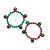 Christmas Jingle Bell Beaded Bracelets - 12 Pc.