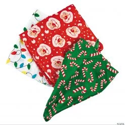 Christmas Print Bandanas - 12 Pc.